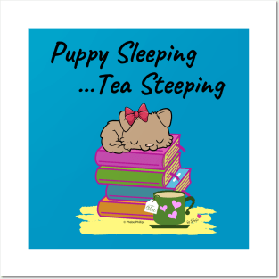 Puppy Sleeping, Tea Steeping Posters and Art